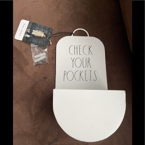 Rae Dunn metal wall holder (for keys or laundry room)